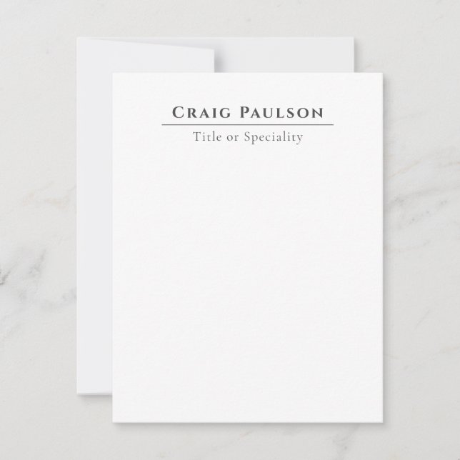 Attractive Professional Plain Minimalist Card (Framsida)