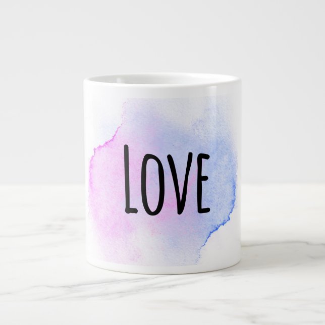 *~* attrahera Bra KÄRLEK Emoto Watercolor INTENTIO Jumbo Mugg (Framsidan)