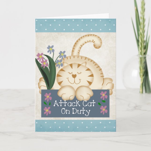 Attrakera katt på ett digitalt sändkort kort (Framsida)