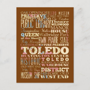 Attraktion & Berömd Ställe of Toledo, Ohio. Vykort