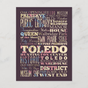 Attraktion & Berömd Ställe of Toledo, Ohio. Vykort