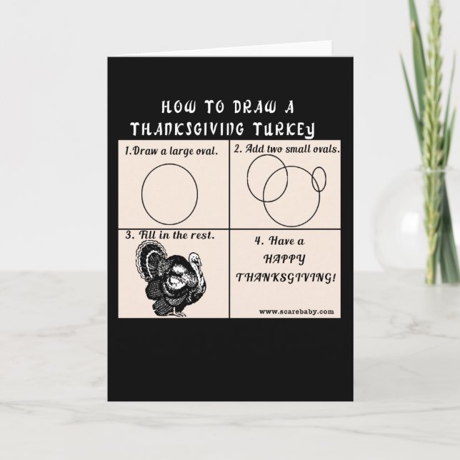 Attraktion för thanksgivingkorthumor en Turkiet Helgkort (Framsida)