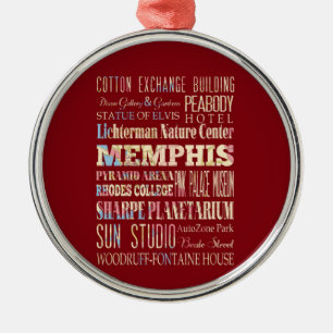 Attraktioner & berömd ställen av Memphis, Julgransprydnad Metall