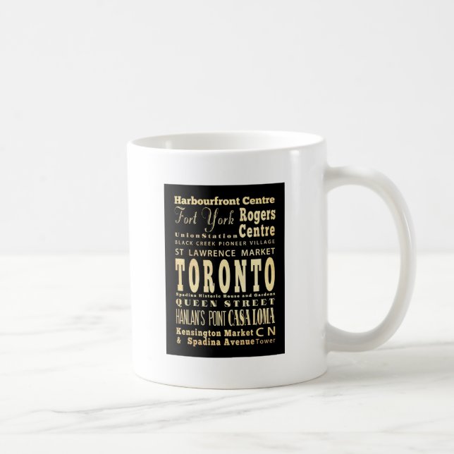 Attraktioner & berömd ställen av Toronto, Kanada Kaffemugg (Höger)