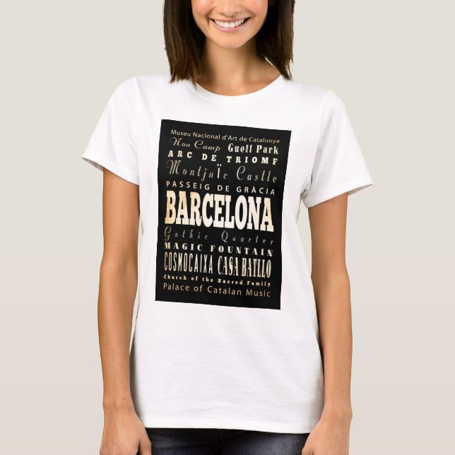 Attraktioner och berömd ställen av Barcelona, Tee (Framsida)