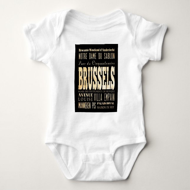 Attraktioner och berömd ställen av Bryssel, Tee Shirt (Framsida)