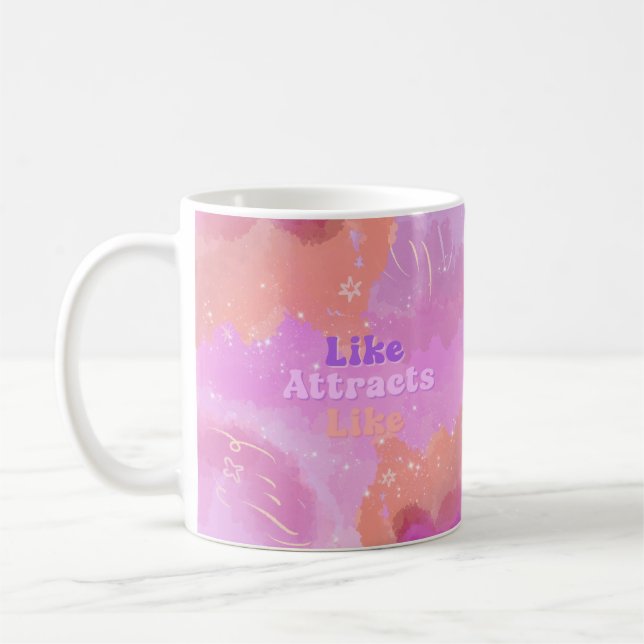 Attraktionslagen Motiverande Inspirerande Rosa Kaffemugg (Vänster)