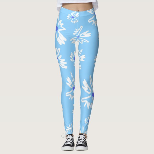 Attraktiv Blommigt Bliss mönster Leggings (Framsida)