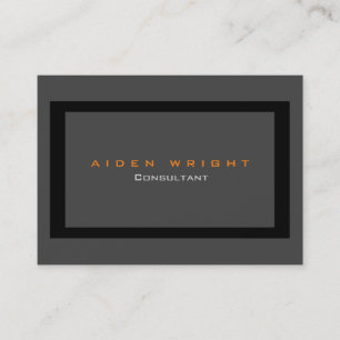 Attraktiv Grått Black Snyggt Modern Minimalist Visitkort