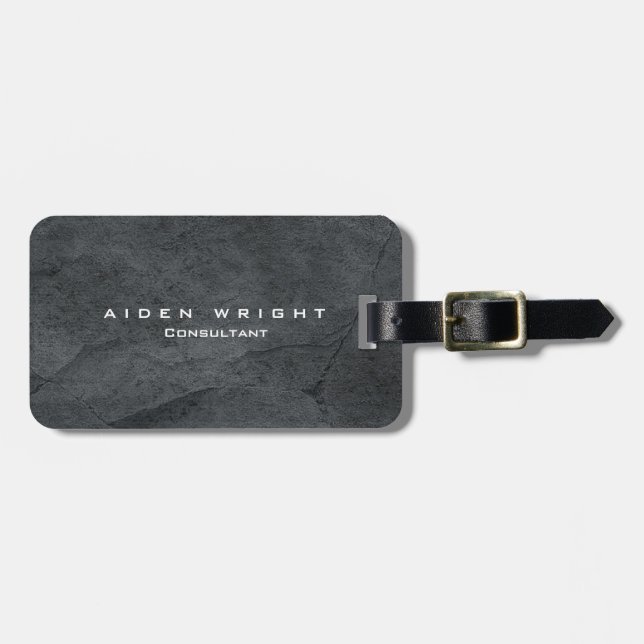 Attraktiv Grått Snyggt Modern Minimalist Bagagebricka (Horisontell Framsida)