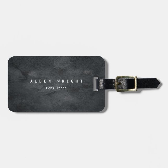 Attraktiv Grått Snyggt Modern Minimalist Bagagebricka (Horisontell Framsida)