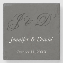Attraktiv kalligrafi-skript Monogram Bröllop Stenunderlägg
