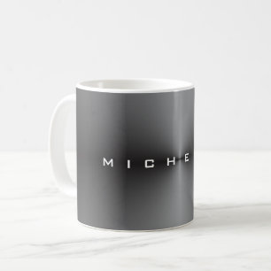 Attraktiv metallisk Grått-Snyggt Modern minimalist Kaffemugg