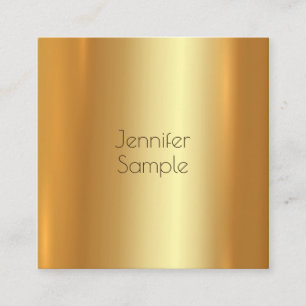 Attraktiv Modern Elegant Guld Design Unik Enkel Fyrkantigt Visitkort