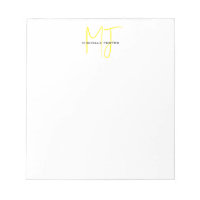Attraktiv monogram gul vit modern minimalistisk