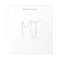 Attraktiv monogram rosa vit modern minimalistisk