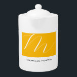 Attraktiv monogramGult Vit Modern Plain<br><div class="desc">Är det svårt för dig att välja ett mönster enligt din egen personlighet och smak? Den här designen kanske gör ditt jobb enklare. Det här är definitivt vad du tittar för.</div>