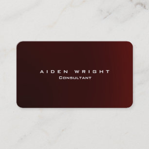 Attraktiv rödbrun Snyggt Modern minimalistisk Visitkort