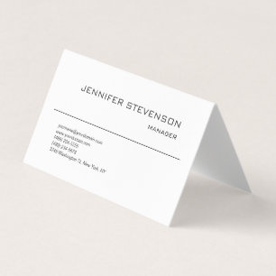 Attraktiv svart, vit, modern, minimalistisk slinga visitkort