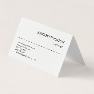 Attraktiv svart, vit, modern, minimalistisk slinga visitkort