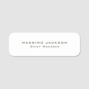 Attraktiv Trendig Stilren Modern Minimalistisk Chi Namnbricka