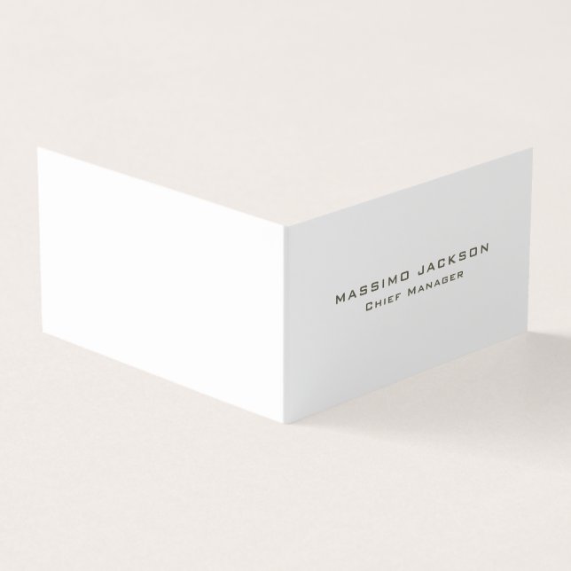 Attraktiv Trendig Stilren Modern Minimalistisk Chi Visitkort (Utsida)