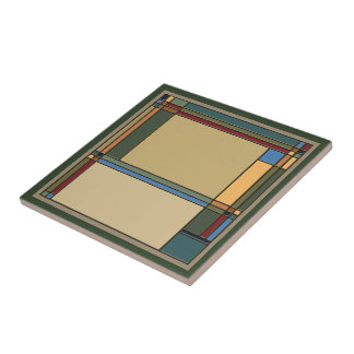 Attraktiva fet konst och hantverk, Geometric Mönst Kakelplatta