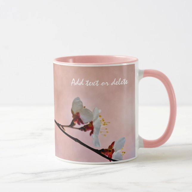 Attraktiva japanska Apricot Flowers Mugg (Höger)