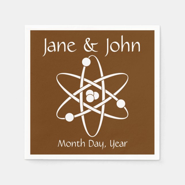 Attraktiva krafter i chokladblöjor pappersservett (Framsidan)