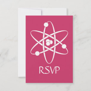Attraktiva krafter i hallon RSVP-kort OSA Kort