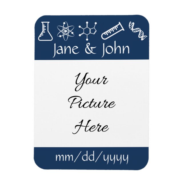 Attraktiva krafter i Navy Save-the-Date Magnet (Vertikal)
