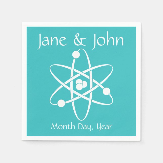 Attraktiva krafter i turkos Napkins Pappersservett (Framsidan)