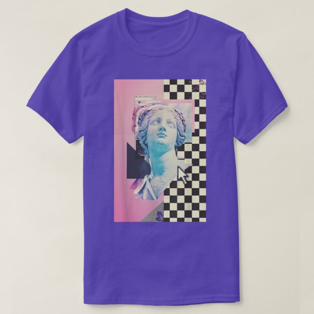 Åtträngning av Vaporwave Aesthetic Lofi Outrun Syn T Shirt (Design framsida)