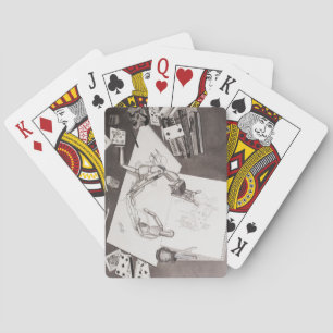"AttrappRummy" som leker kort Casinokort