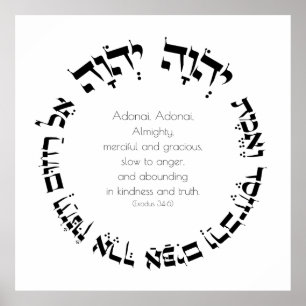 Attribut för Divine Mercy Hebrew Jewish Prayer Poster