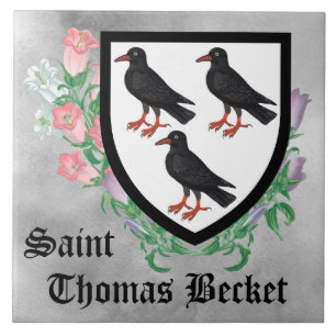 Attribut för Thomas Becket Kakelplatta