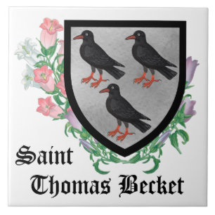 Attribut för Thomas Becket Kakelplatta