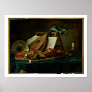 Attributen av musik, 1770 (olja på kanfas) poster