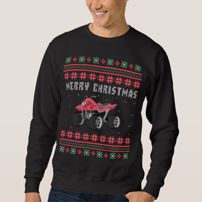 ATV 4 Hjulare Vuxna julsötare Sweatshirt (Framsida)