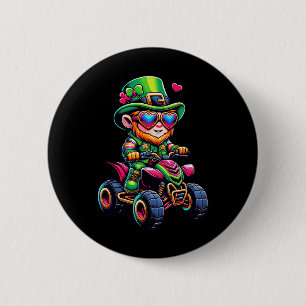 Atv 4 Wheeler Leprechaun Barn Mäns Kvinnors St Pat Knapp