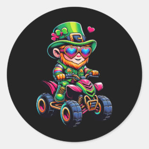 Atv 4 Wheeler Leprechaun Kids Manar Womens St Patr Runt Klistermärke