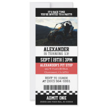 ATV 4 Wheeler Quad Biljett Födelsedagsfest
