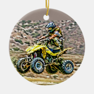 ATV av vägspring Julgransprydnad Keramik
