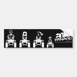 ATV-familjstick figur (pappa, mamma, dotter, Bildekal