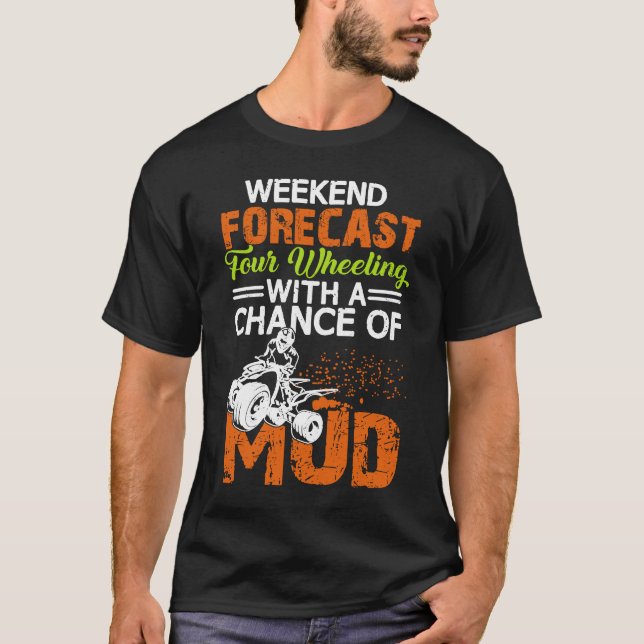 ATV Fyra rullningsrider för terrängvägskörning och T Shirt (Framsida)