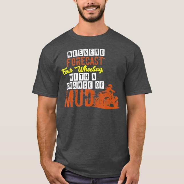 ATV Fyra rullningsrider för terrängvägskörning och T Shirt (Framsida)