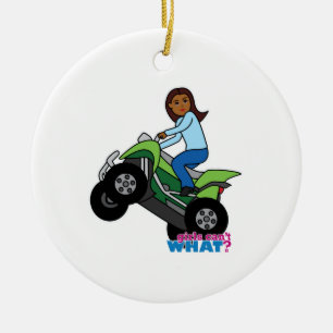 ATV Girl Julgransprydnad Keramik