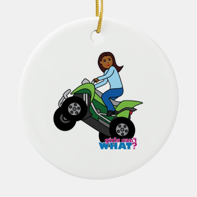 ATV Girl Julgransprydnad Keramik (Framsidan)