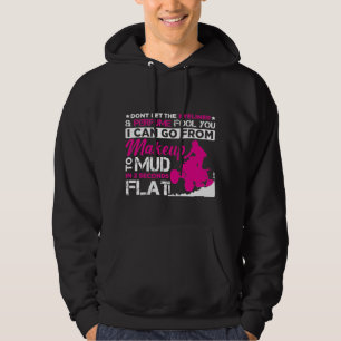 ATV Girl Makeup Offroad fordon Quad Bike Driver Hoodie