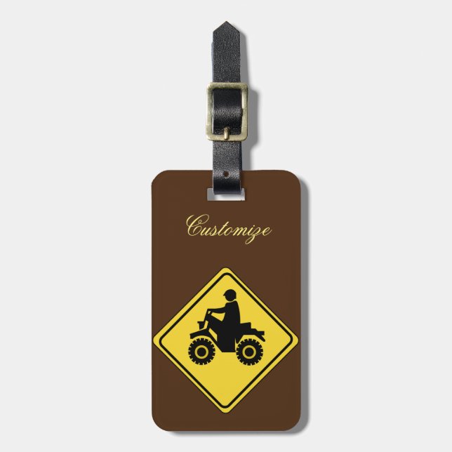 ATV Mudding Sign Thunder_Cove Bagagebricka (Vertikal Framsida)